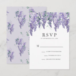 Wisteria Dusty Lila Watercolor Bröllop OSA Card
