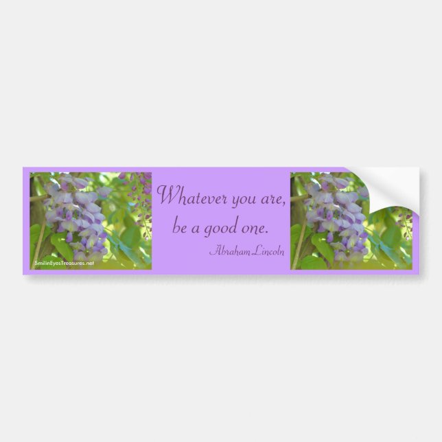 Wisteria Flower Attitude Quote Bumper Sticker Bildekal (Framsidan)
