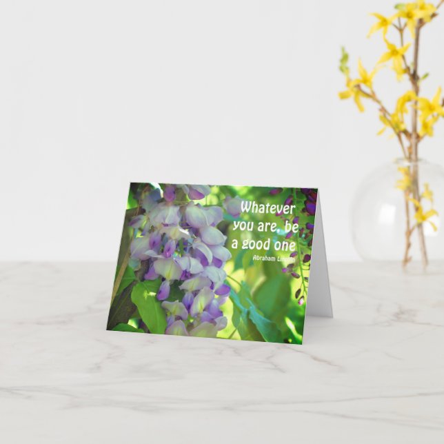 Wisteria Flower Attitude Quote Note Card Kort (Gul blomma)