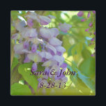 Wisteria Flower Wedding Favor Magnet<br><div class="desc">Mjuk och drömmande blomsterfotografi av lila med Wisteria från Susan bröllopsdag gynnar kylmagnet. Fyll i informationen i mallen. Gör fler ändringar i text och teckensnitt storlekt, stil och färg genom att klicka på Anpassa. Kontakta mig om du har några frågor eller förfrågningar. Den här designen finns på många produkter på...</div>