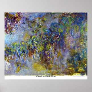 Wisteria från Claude Monet Poster