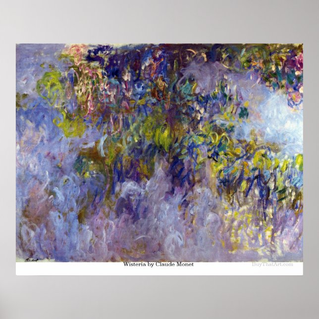 Wisteria från Claude Monet Poster (Framsidan)