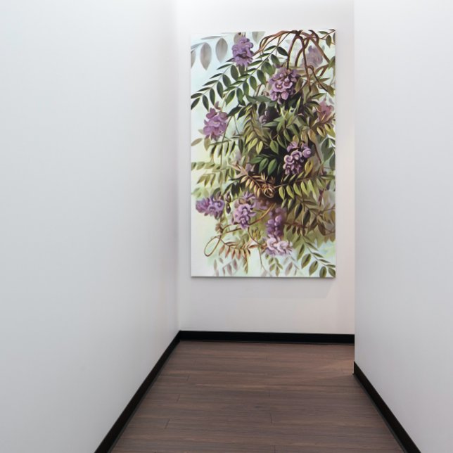 Wisteria Frutescens Botanical Art Painting Canvastryck (Skapare uppladdad)