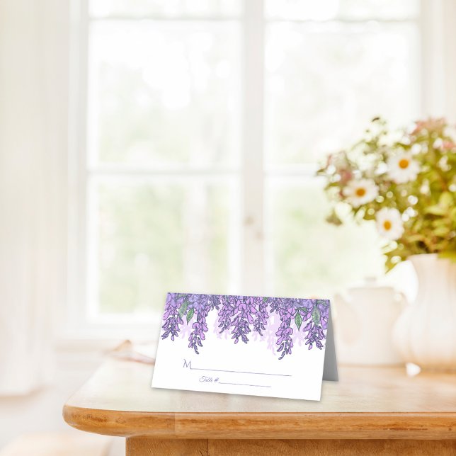 Wisteria Garden bröllopsmottagning Placeringskort (Skapare uppladdad)