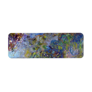Wisteria (halva högerna) från Claude Monet Returadress Etikett