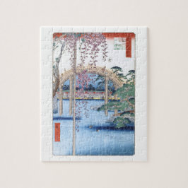 Wisteria i Kameido Shrine Hiroshige Fine Art Pussel