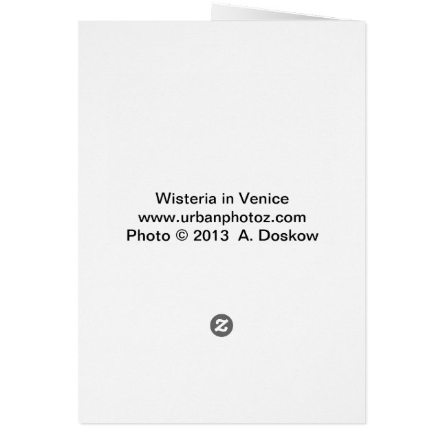 Wisteria i Venedig Hälsningskort (Baksidan)
