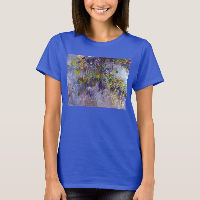Wisteria (lämnat hälften) av Claude Monet T-shirt (Framsida)