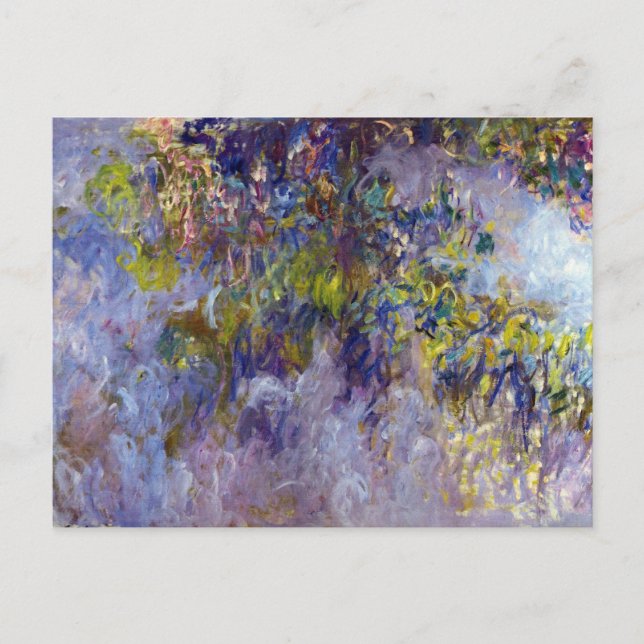 Wisteria (lämnat hälften) av Claude Monet Vykort (Framsida)