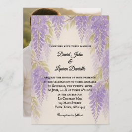 Wisteria Lane Photo Wedding Invitation Inbjudningar