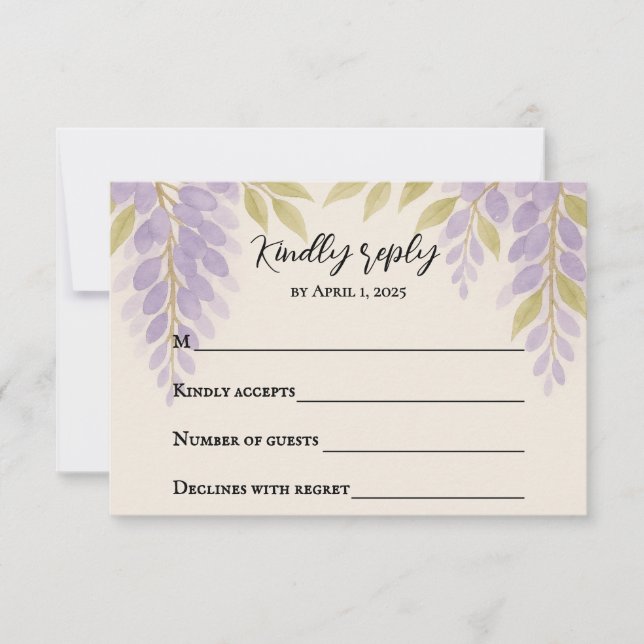 Wisteria Lane RSVP-kort OSA Kort (Framsida)