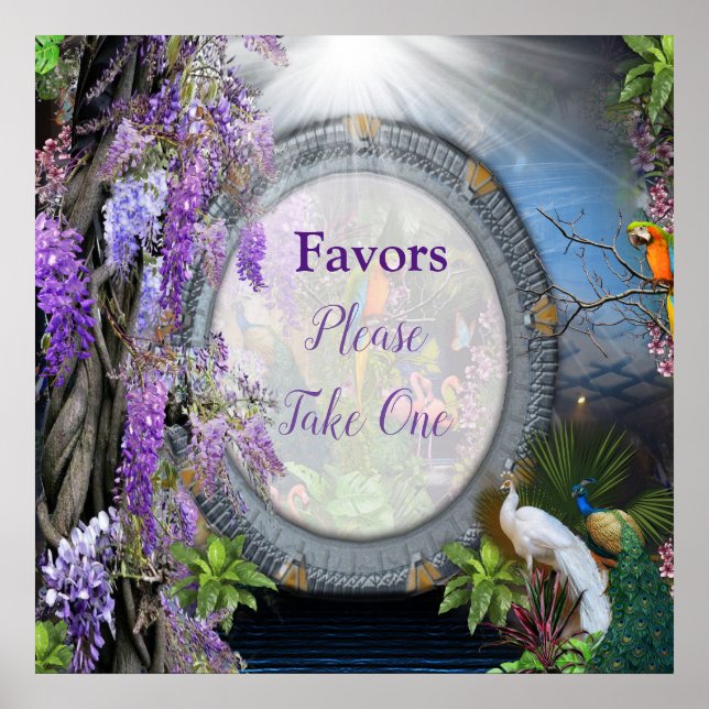 Wisteria & Large bird, Dreamscape Themes Poster (Framsidan)