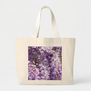 Wisteria Lila Blommigt Blommar Träd Violet Jumbo Tygkasse