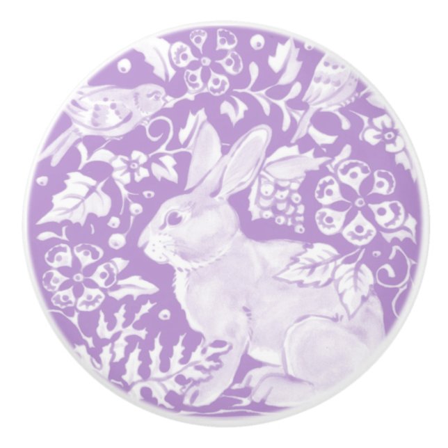 Wisteria Lila Bunny Rabbit Bird Woodland Animal Knopp (Framsidan)