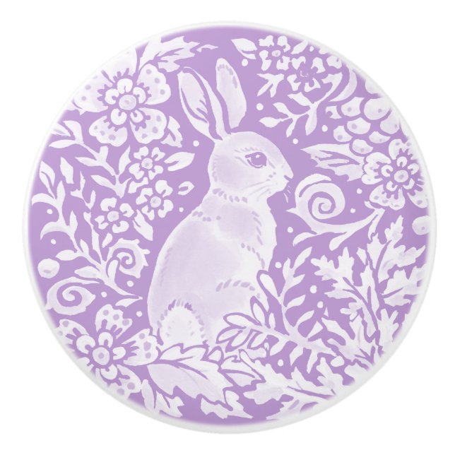 Wisteria Lila Bunny Rabbit Woodland Blommigt Knopp (Framsidan)