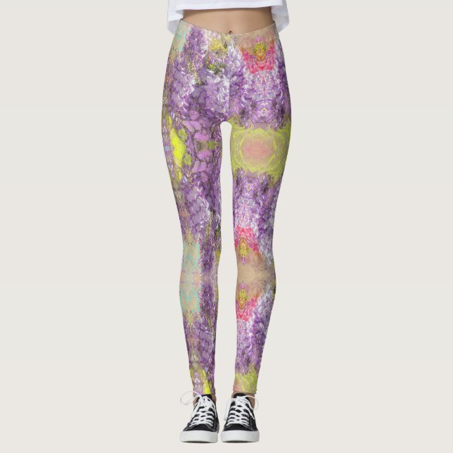 Wisteria lila rain leggings (Framsida)