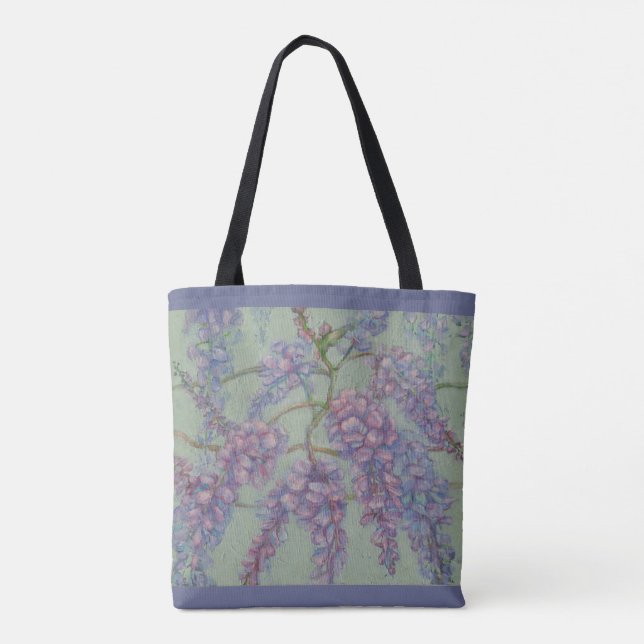 Wisteria Lila Tote Bag Tygkasse (Baksida)