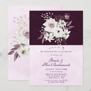 Wisteria Lilac Ro Bridesmaids Luncheon Inbjudan