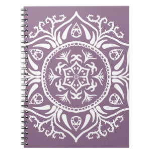 Wisteria Mandala Anteckningsbok Med Spiral