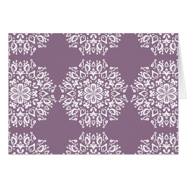 Wisteria Mandala Hälsningskort (Framsidan Horizontal)