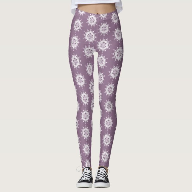 Wisteria Mandala Leggings (Framsida)