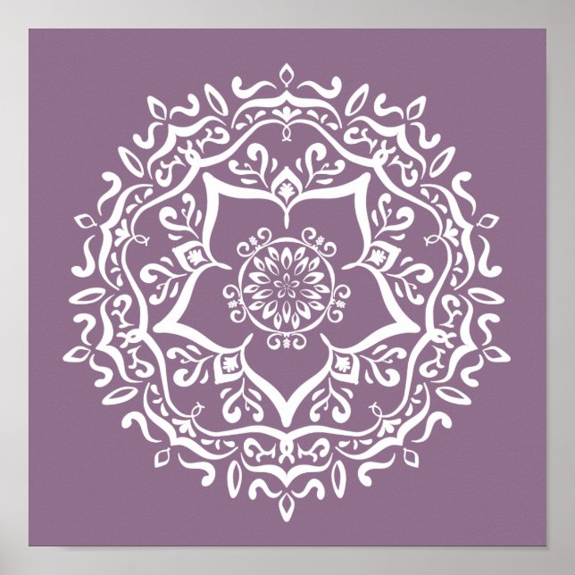 Wisteria Mandala Poster (Framsidan)