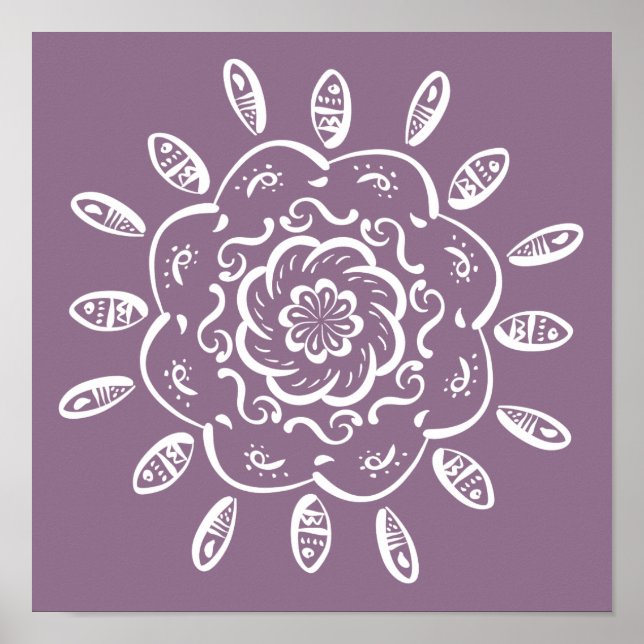 Wisteria Mandala Poster (Framsidan)