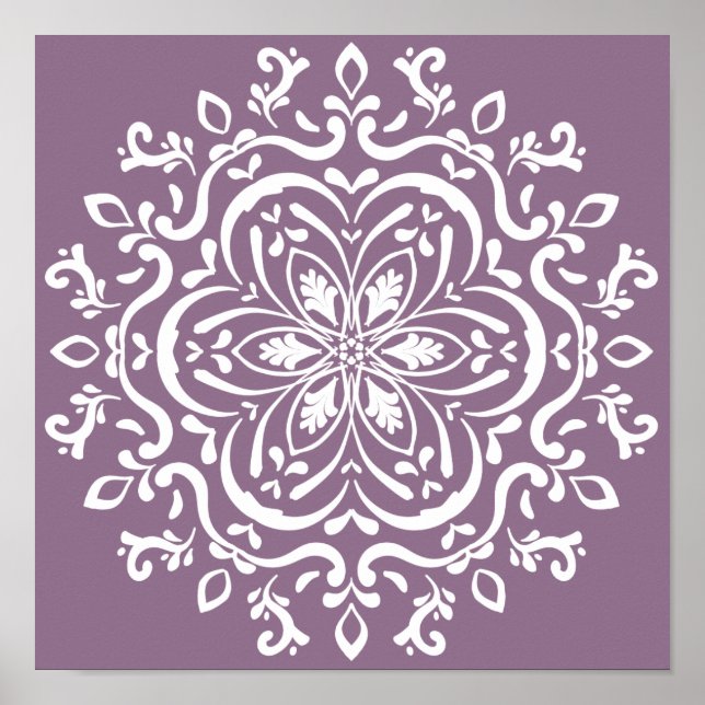 Wisteria Mandala Poster (Framsidan)