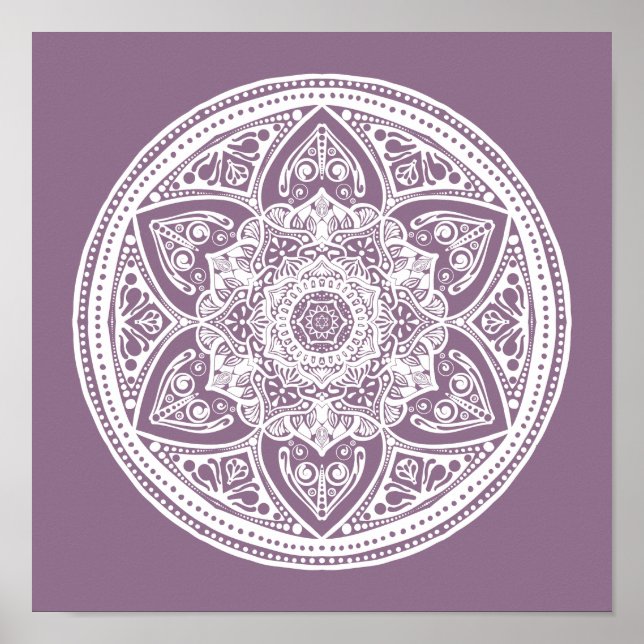 Wisteria Mandala Poster (Framsidan)
