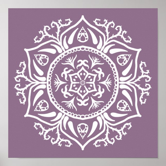 Wisteria Mandala Poster (Framsidan)