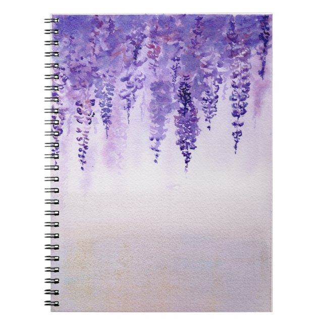 Wisteria notebook anteckningsbok (Framsidan)