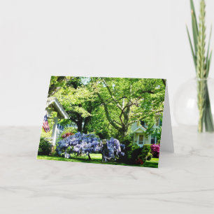 Wisteria på gräsmatta kort