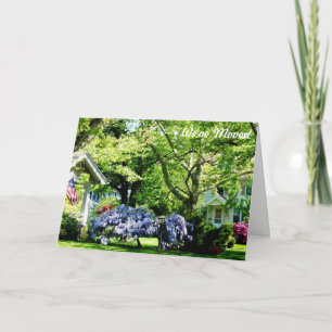 Wisteria på gräsmatta meddelande