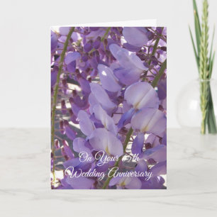 Wisteria Personlig 65e Bröllop-årsdagen Kort