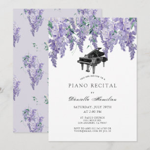 Wisteria Pianohvit Recital Inbjudan