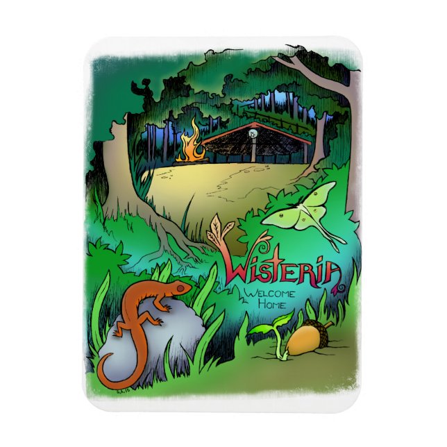 Wisteria Refrigerator Magnet (Vertikal)