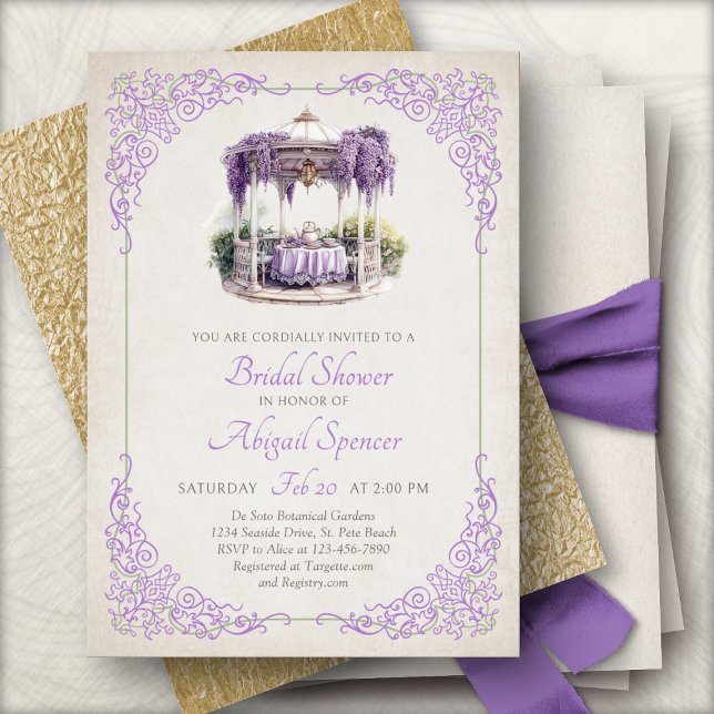 Wisteria Regency Bridal Shower Invitation Inbjudningar (Skapare uppladdad)