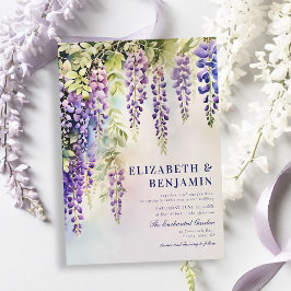 Wisteria Romantic Garden Party Elegant bröllop Inbjudningar