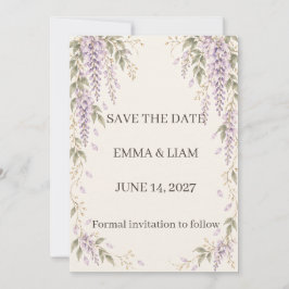 Wisteria Save the Date Spara Datumet