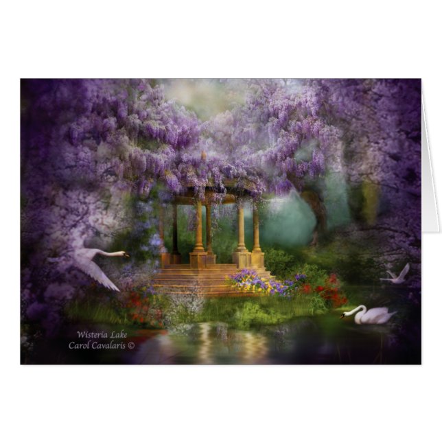 Wisteria sjö ArtCard Hälsningskort (Framsidan Horizontal)
