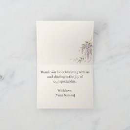 Wisteria Thank You Card Tack Kort