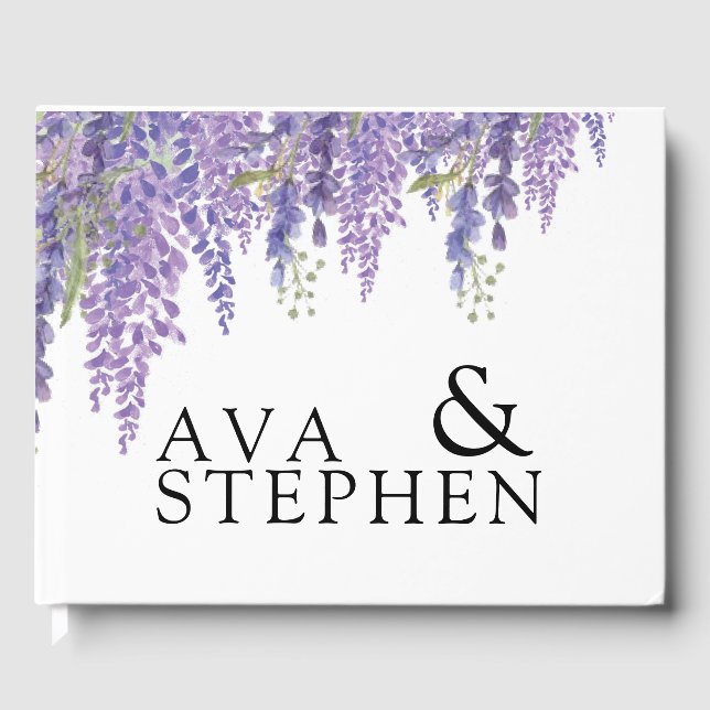 Wisteria träd Bröllop Guest Bok (Framsida)