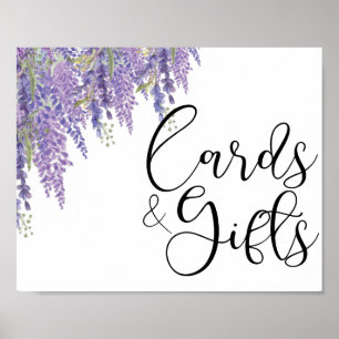 Wisteria träd Bröllopskort och presenter Poster