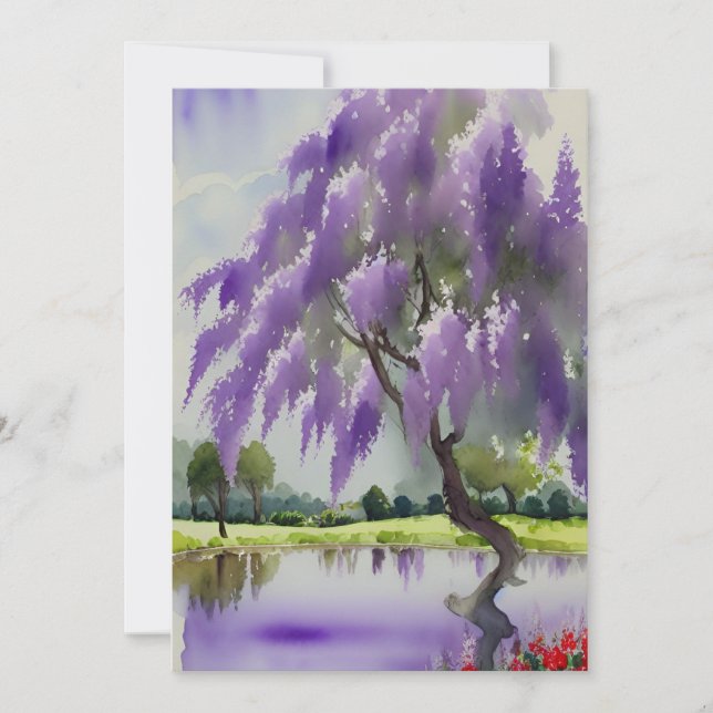 Wisteria träd inbjudningar (Framsida)