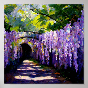 Wisteria-tunneln Poster