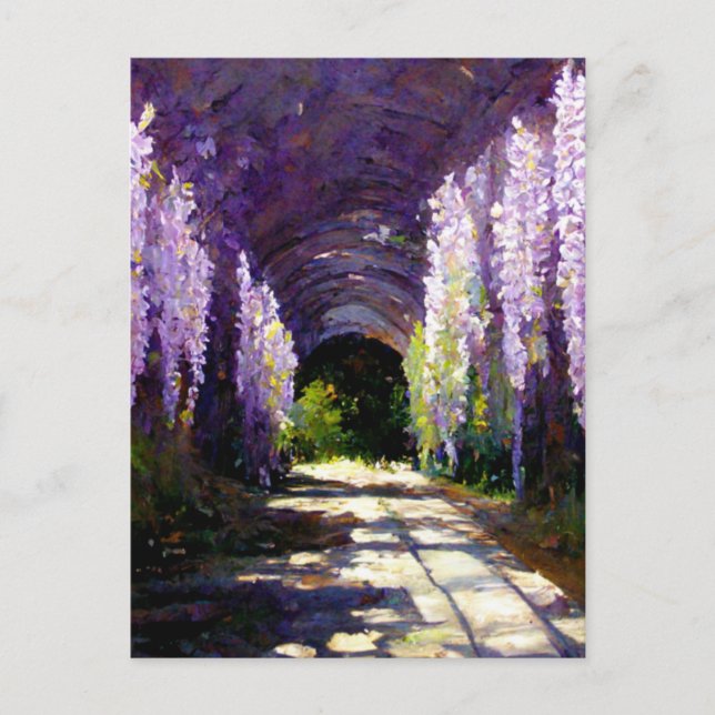 Wisteria-tunneln Vykort (Framsida)