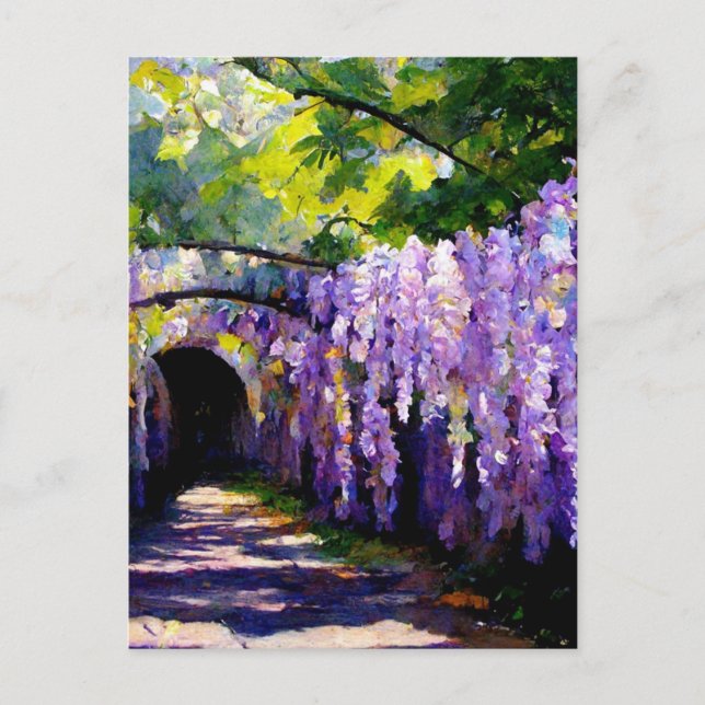 Wisteria-tunneln Vykort (Framsida)