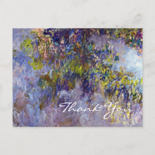 Wisteria (vänster) av Claudet Monet, Tack så mycke Vykort