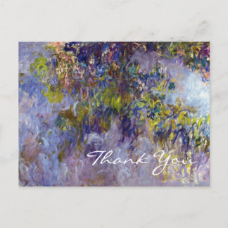 Wisteria (vänster) av Claudet Monet, Tack så mycke Vykort
