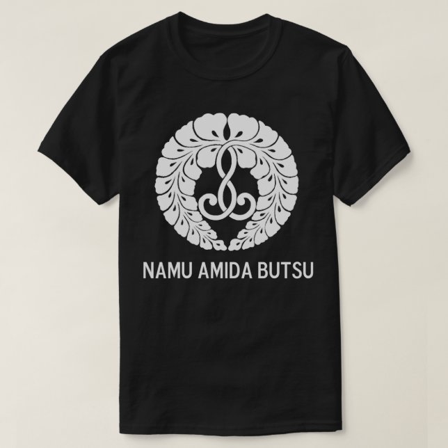 Wisteria Vapensköld Namu Amida Butsu Design av Bor T Shirt (Design framsida)